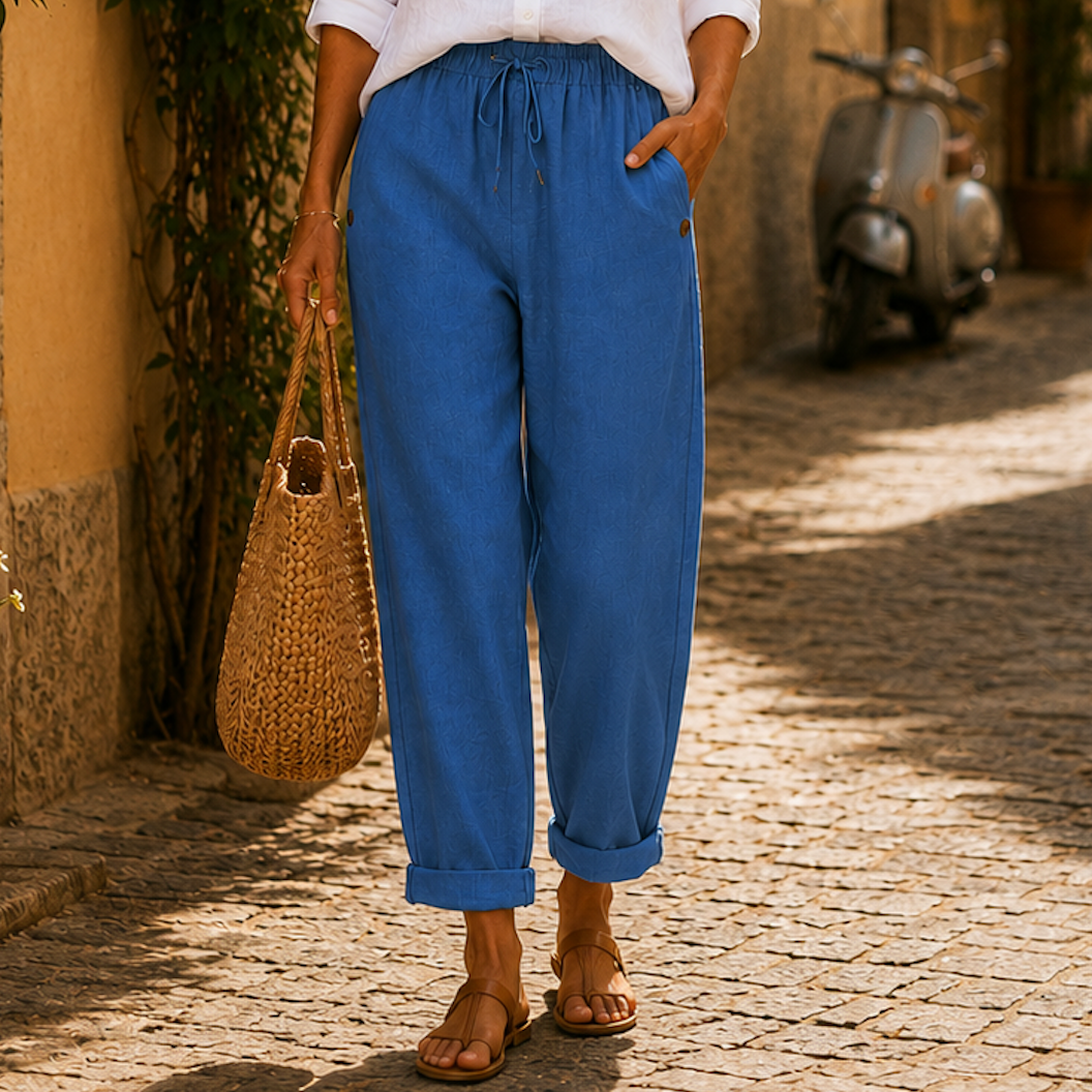 Rosa | Pantaloni di Lino Leggeri